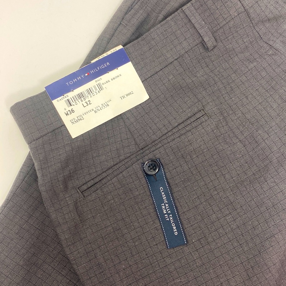 Brand new Tommy Hilfiger Gaines dark brown dress pants 36x32